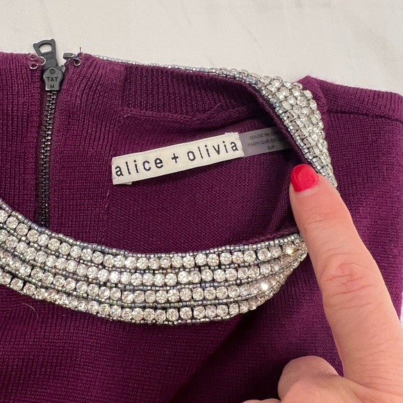 Alice and Olivia Rhinestone Embellished Neck. Size S,1 time use Fashion Show. - Picture 7 of 7